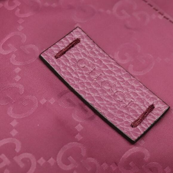 GUCCI GG Canvas Guccissima Hand Bag Nylon Pink Silver - Picture 14 of 16